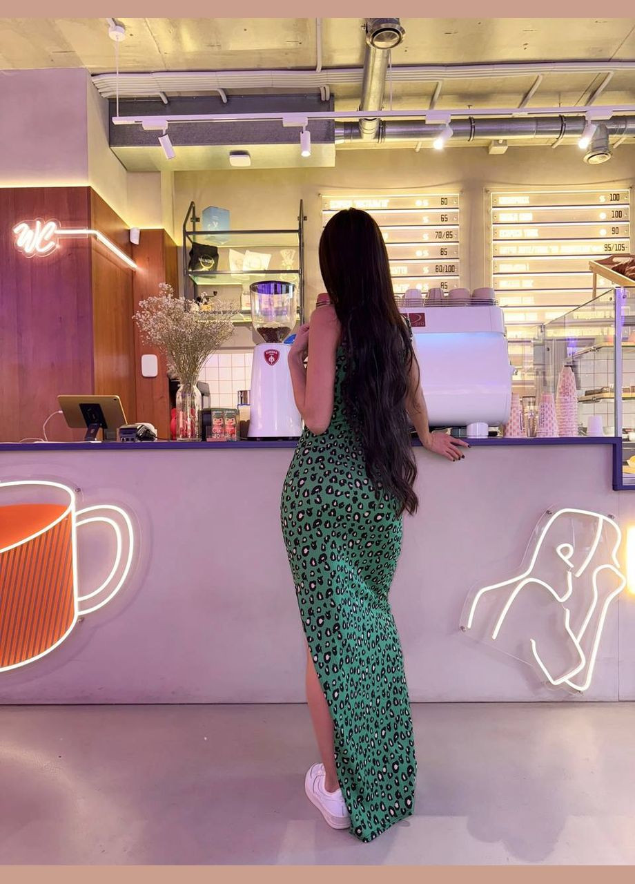 Зелена святковий, кежуал, вечірня жіноча сукня FINO Mode зебра