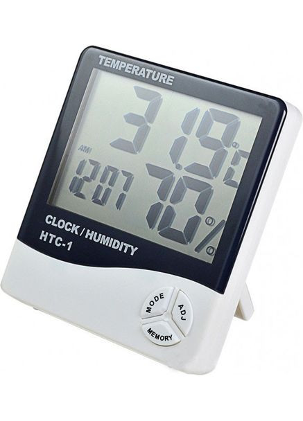 Цифровой термометр гигрометр часы будильник LCD 3 в 1 1 + батарейка HTC (299314424)