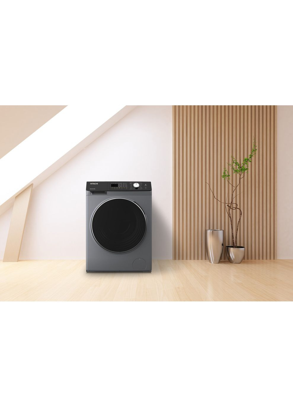 Прально-сушильна машина BD-D802HVOS фронтальна, 8(5)кг, 1400, A, 60см, дисплей, пара, інвертор, cріблястий Hitachi (364358445)