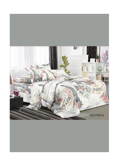 Євро комплект постільної білизни Бязь 3D Premium 200х220 см BPе-306 Vital-Textile (367262343)
