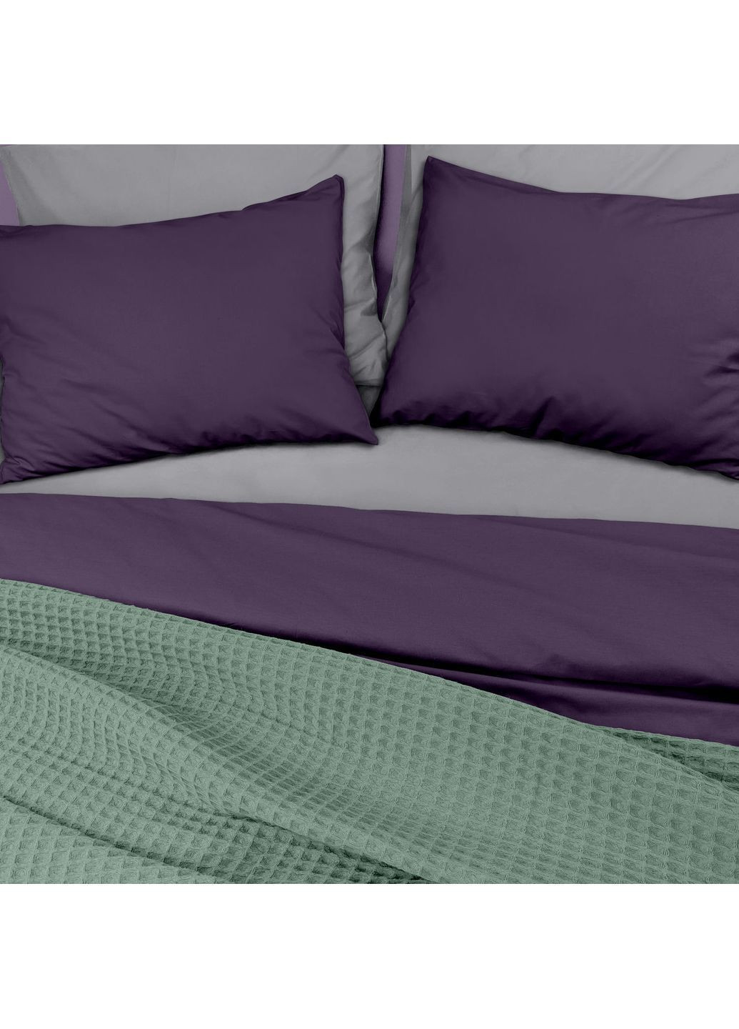 Плед-покривало вафельне 240х260 см Meditative Greek Waffle М'ятний Cosas (369668535)