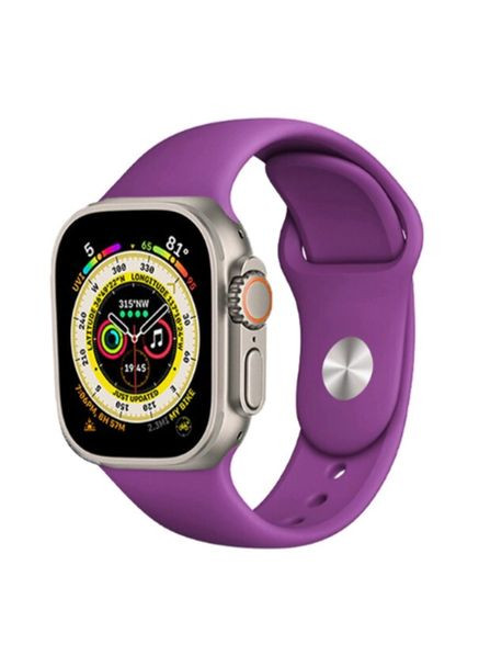 Силіконовий ремінець для Apple Watch 42/44/45/49 мм Grape No Brand (304730468)