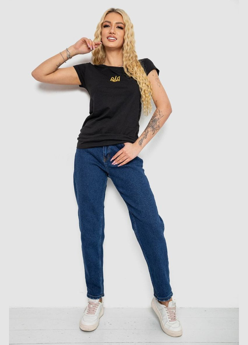 Футболка женская с вышитым трезубцем,, 244R2213-2 Ager - (325477599)