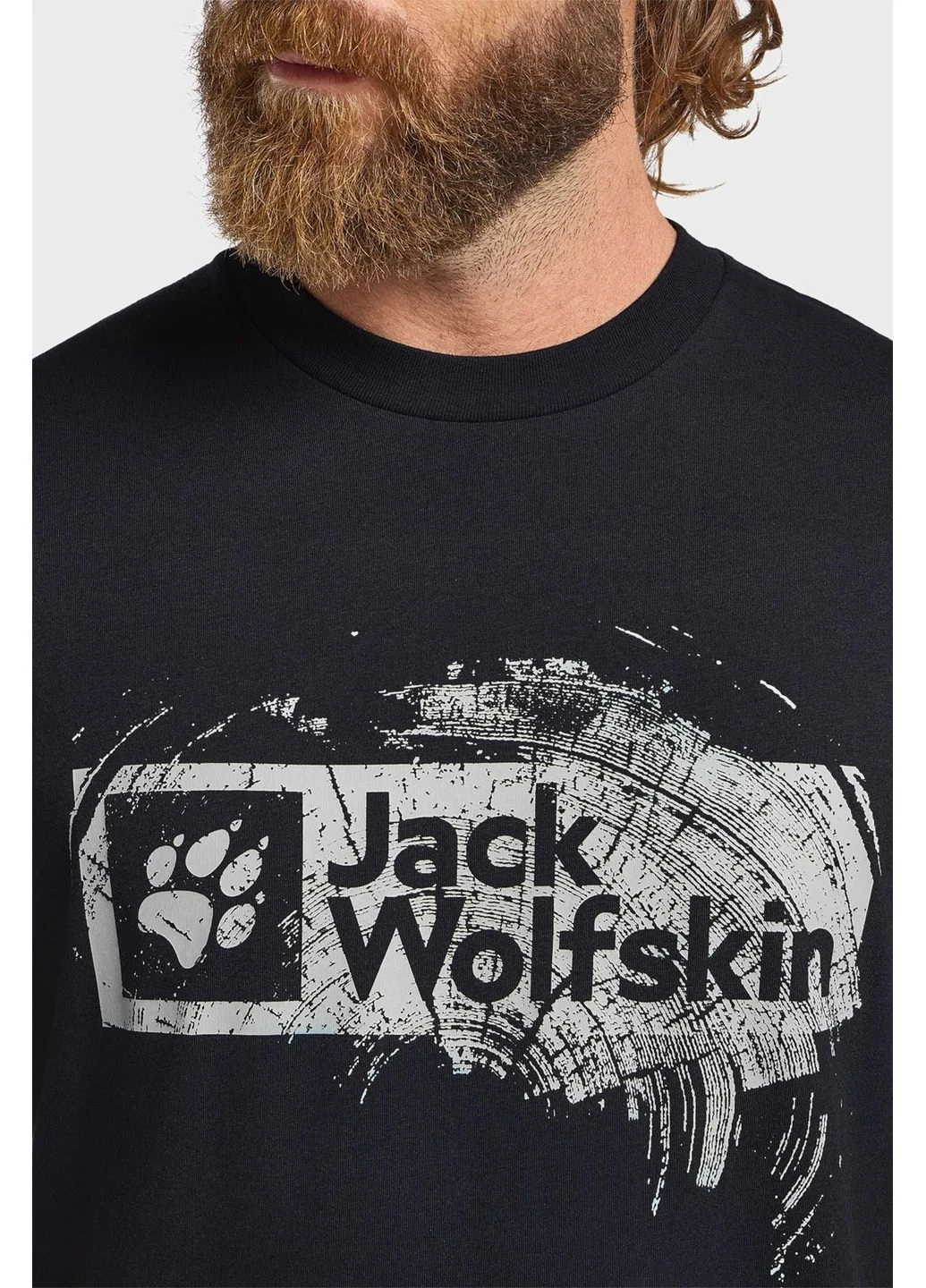 Черная футболка brand black a64116t-0298 Jack Wolfskin