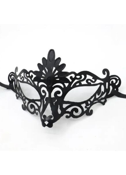 Маска карнавальна на лице пластиекова чорний No Brand (362267920)