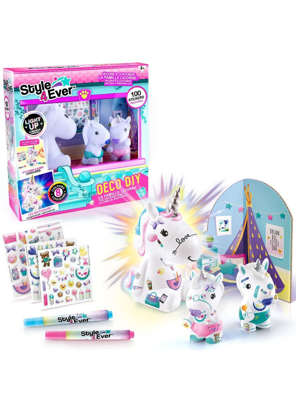 Набір для творчості DIY Style 4 Ever Мої улюбленці Родина сяючіх єдинорогів () Canal Toys OFG287 (370141004)