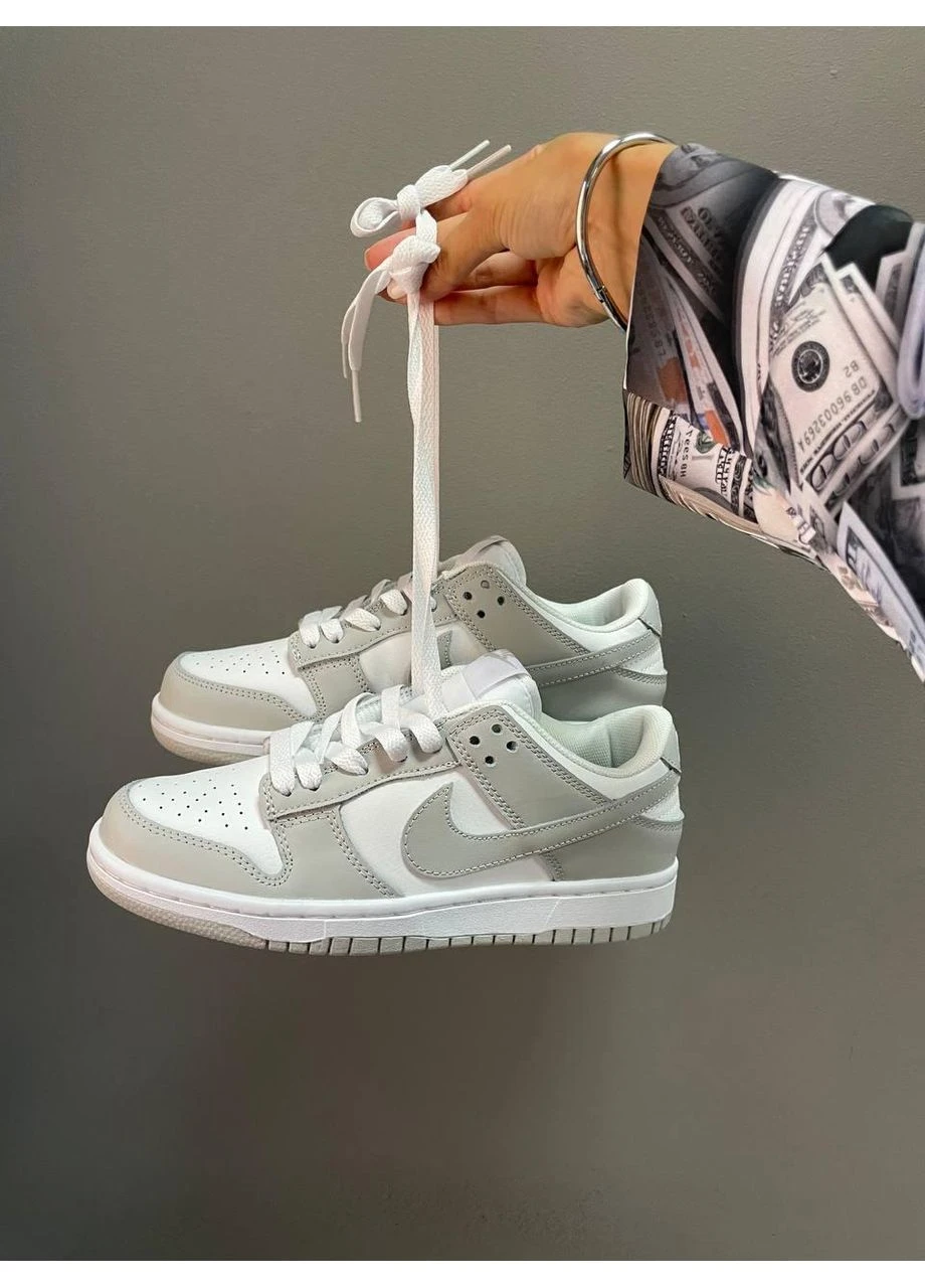Серые летние кроссовки nike dunk low light grey найк данк No Brand
