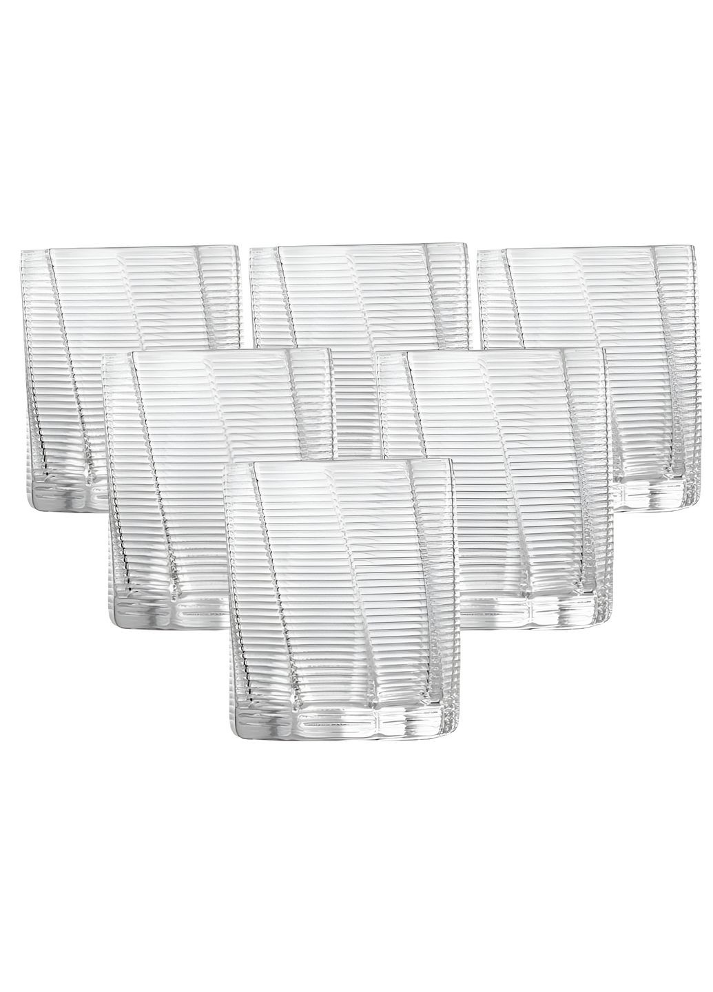 Набір склянок 3-D print 6 штук по 300 мл, прозорий Yiwu HP-16-15 No Brand (352061131)