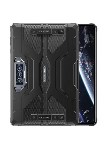 Планшет (6931940756402) Oukitel RT8 6/256GB Dual Sim Black with hand (366105344)