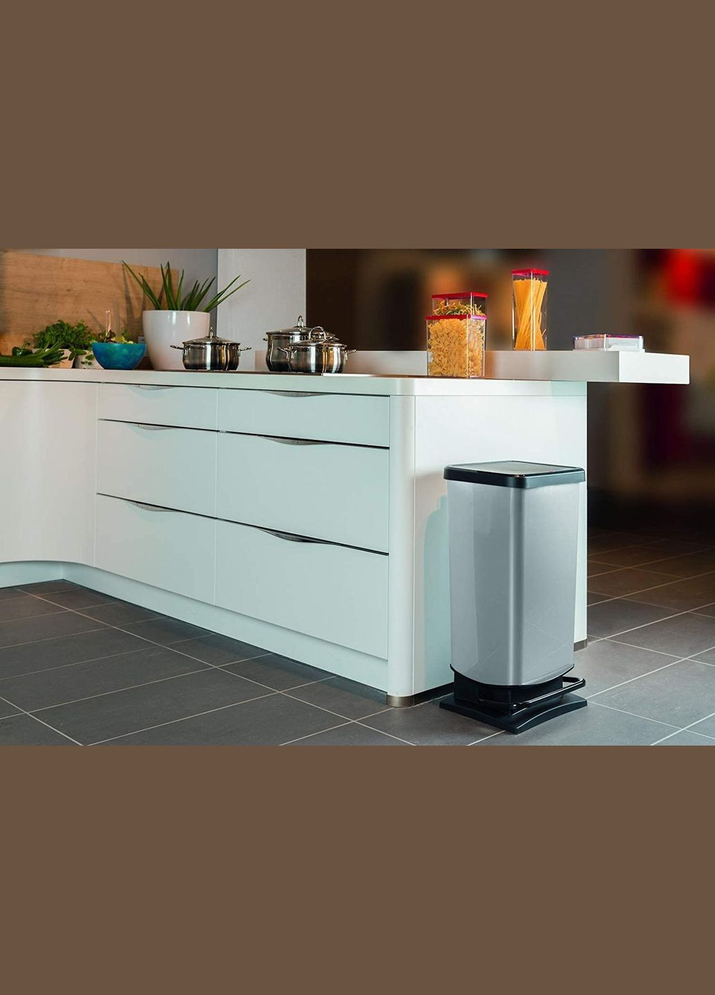 Контейнер для мусора с педалью Paso 40 л (17541) Rotho (334713682)