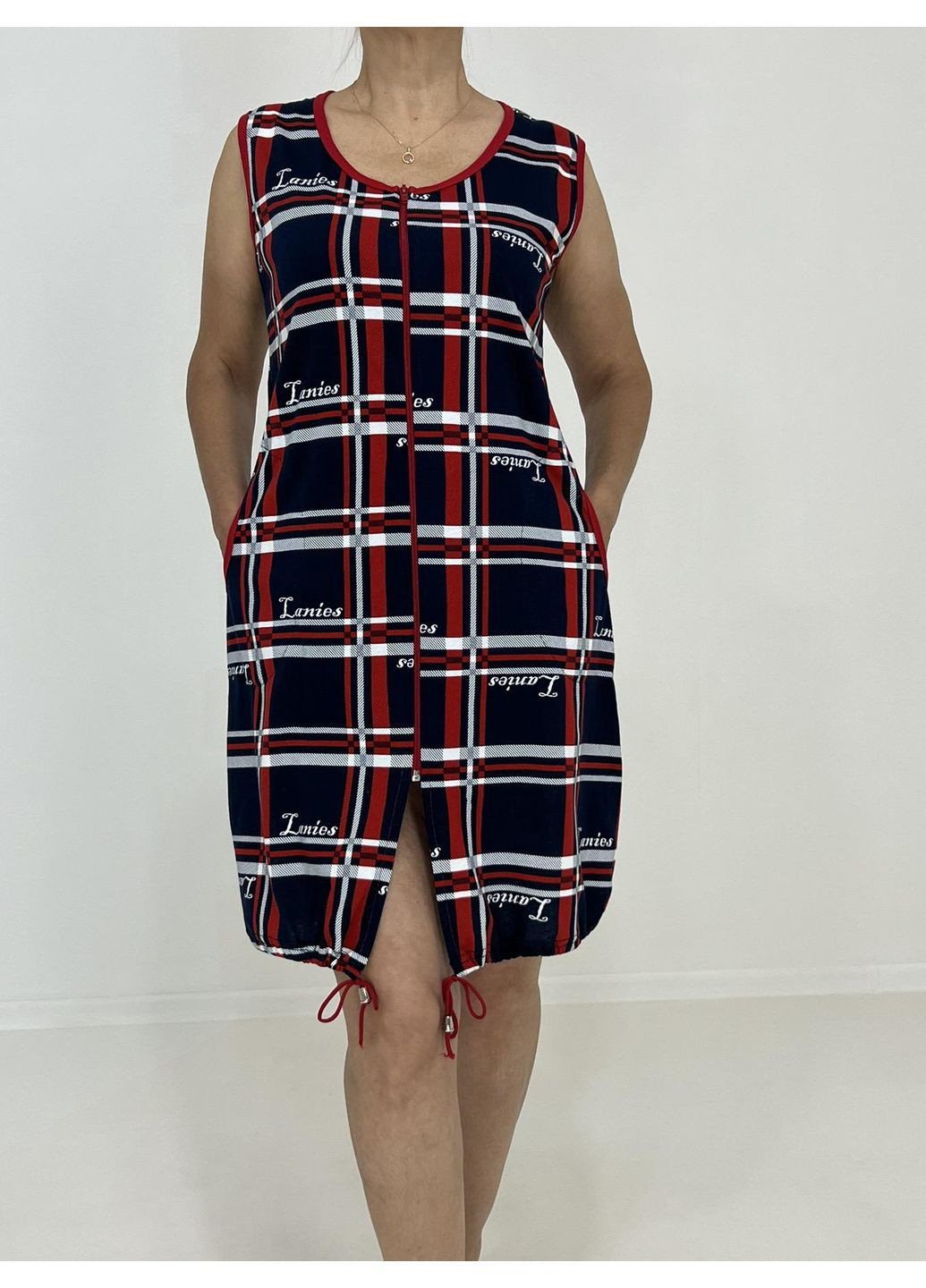 Жалат жіночий молодіжний клітинка 58-60 Синій 17575485-4 Triko (298111740)