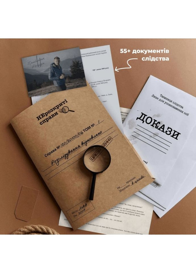 Настольная игра Нераскрытые дела №2 более 50 документов следствия, игровой набор следствие для компании Memo Games (361669137)