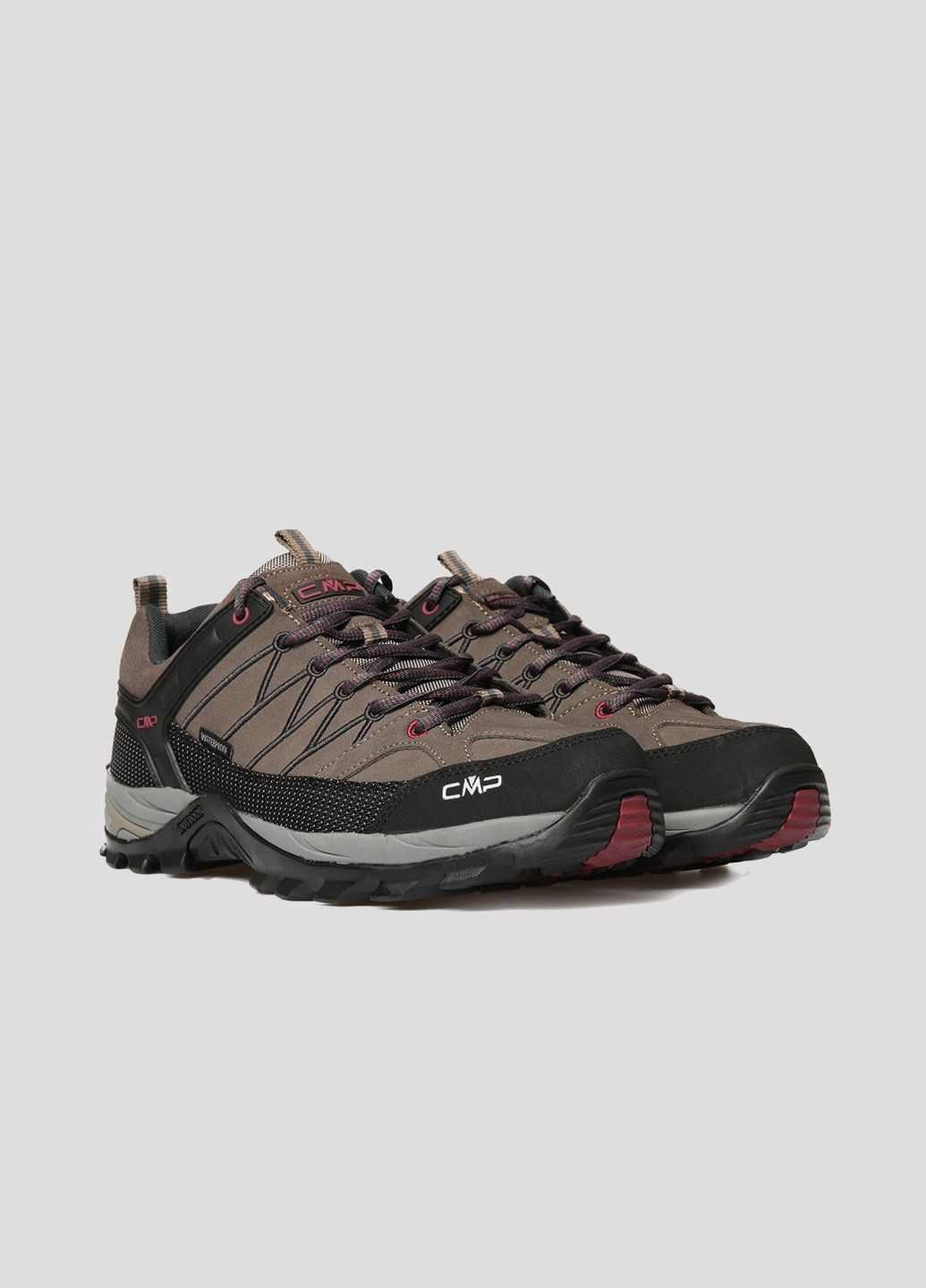 Оливковые (хаки) демисезонные замшевые ботинки цвета хаки rigel low trekking shoes wp CMP