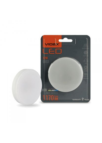 LED лампа GX53 12W 3000K 220V Videx (366218283)