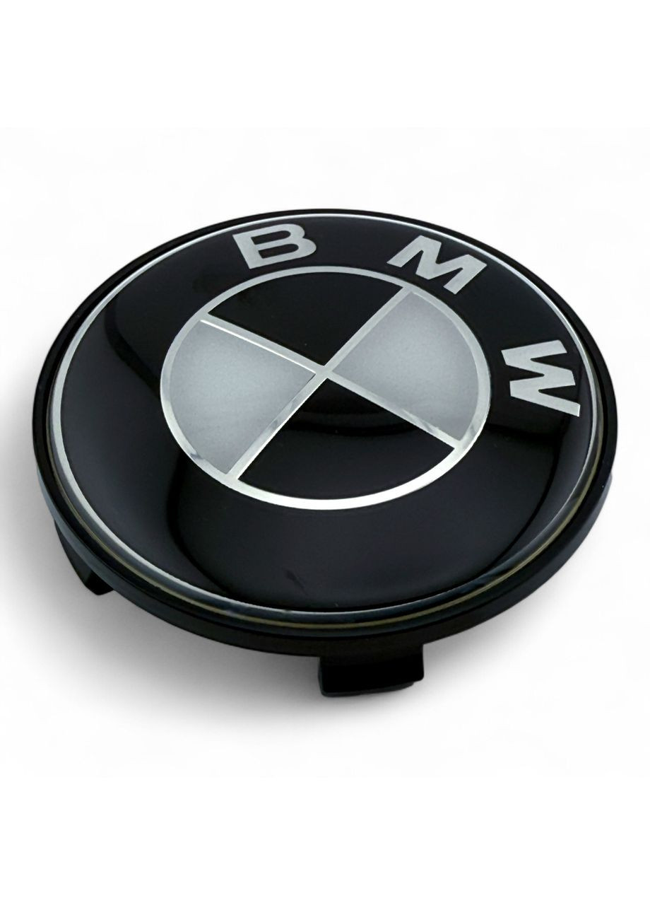 Колпачок в диски БМВ заглушка для дисков 68/64 мм Черно белым логотипом (1 шт.) BMW (354698438)