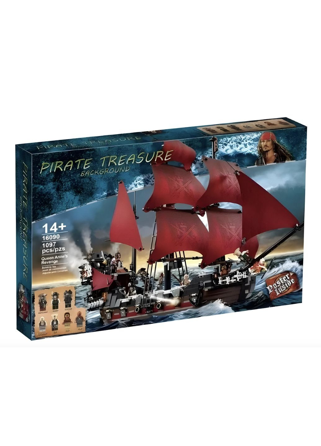 Конструктор Піратський Корабель "Помста королеви Анни" 1097 деталей Bella (349510940)