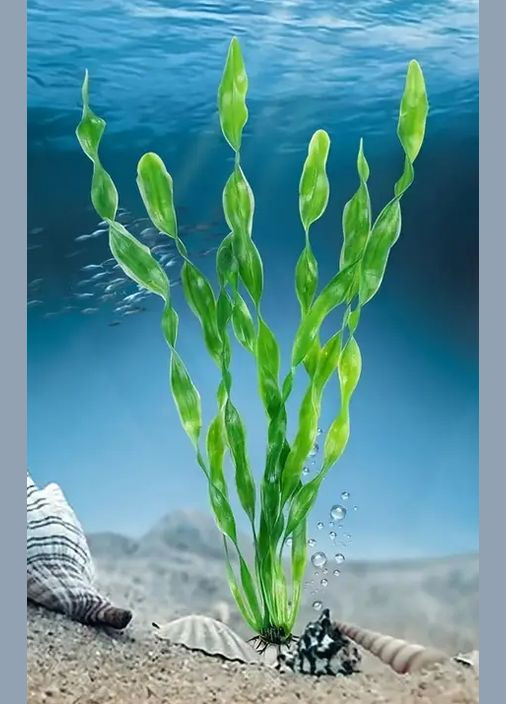 Растение пластиковое водоросли VALISNERIA вітая искусственное, Декорация для аквариума 30.5 см No Brand (333141140)