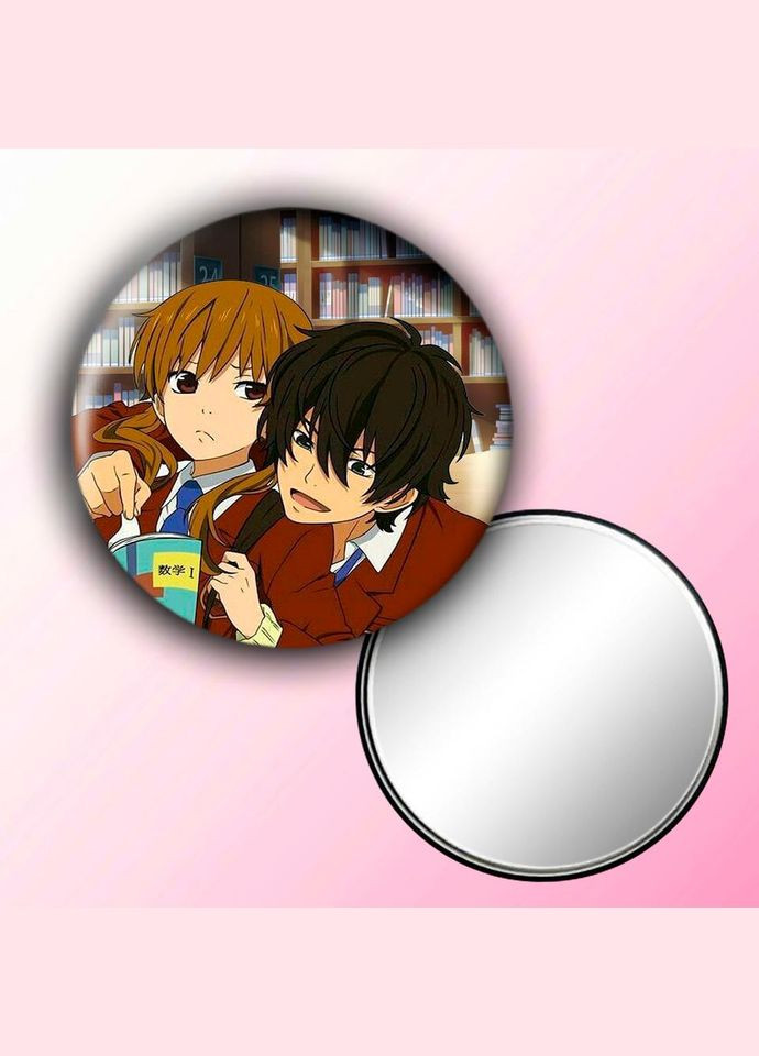 Дзеркальце косметичне кишенькове Аніме Монстр за сусідньою партою #0002 із малюнком круглий 56 мм No Brand (309156368)