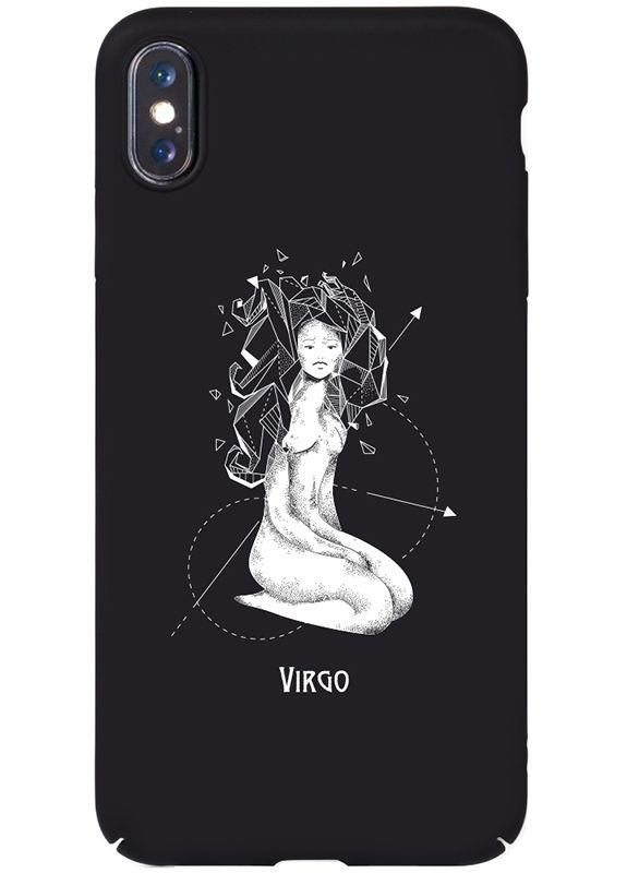 Чехол накладка Full PC Print Case Apple iPhone XS Max #165_Virgo Black Toto (301782178)