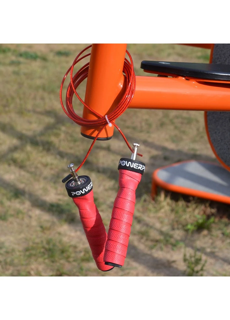 Скакалка скоростная на подшипниках 4208 Fitness Jump Rope Красная (3m.) PowerPlay (362914936)