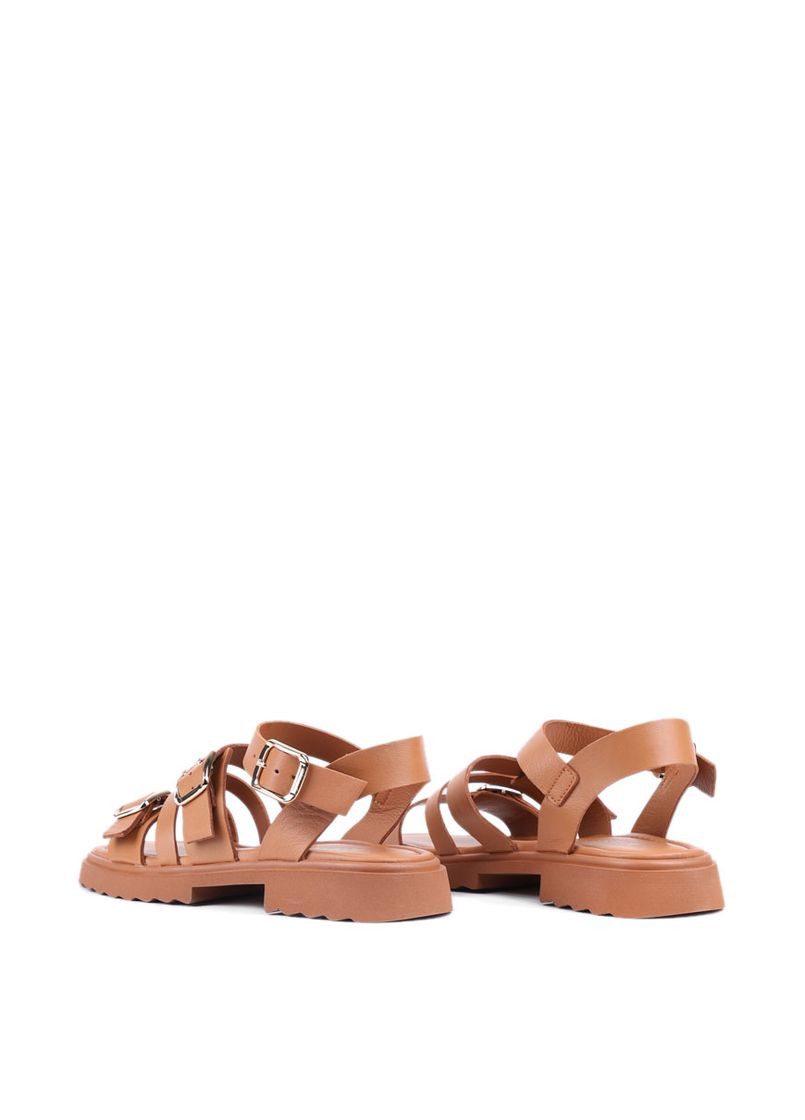 Коричневые женские сандалии m-596 коричневый кожа. Attizzare