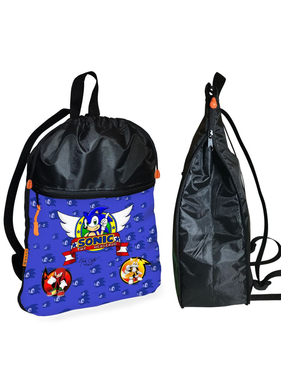 Шкільний рюкзак дитячий Супер Сонік + Сумка для взуття спортивної форми рюкзак-мішок для хлопчика (2153) No Brand (331532989)