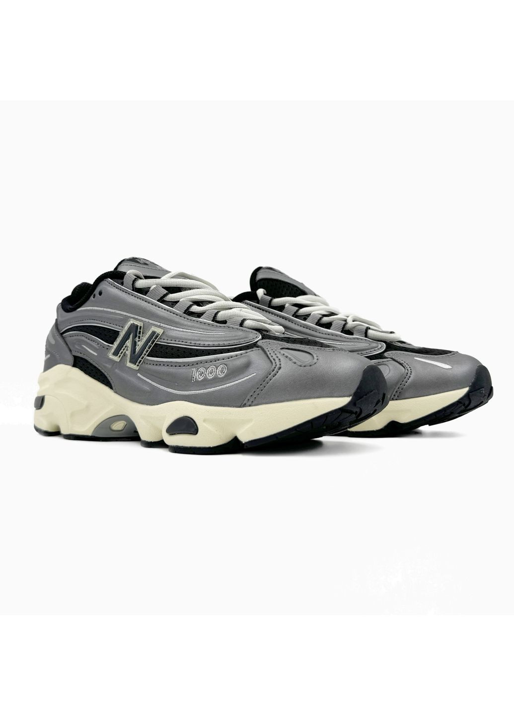 Чорні Осінні кросівки чоловічі new balance 1000 silver / black нью беланс 1000 No Brand