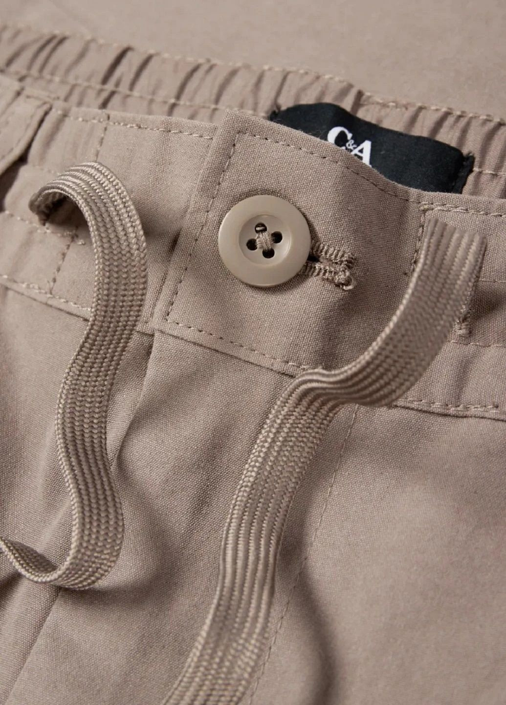 Темно-бежевые кэжуал летние брюки C&A