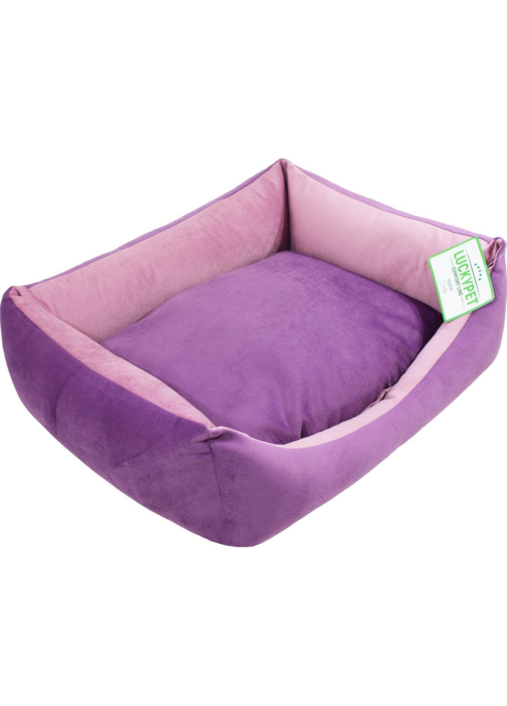 Лежак Ліра-new №2 50х65х18 см Бузковий+рожевий (4820268555052) Lucky Pet (313239472)