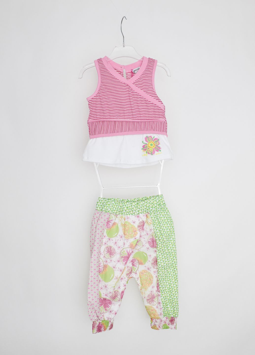 Розовый летний комплект(футболка+штаны) Marasil