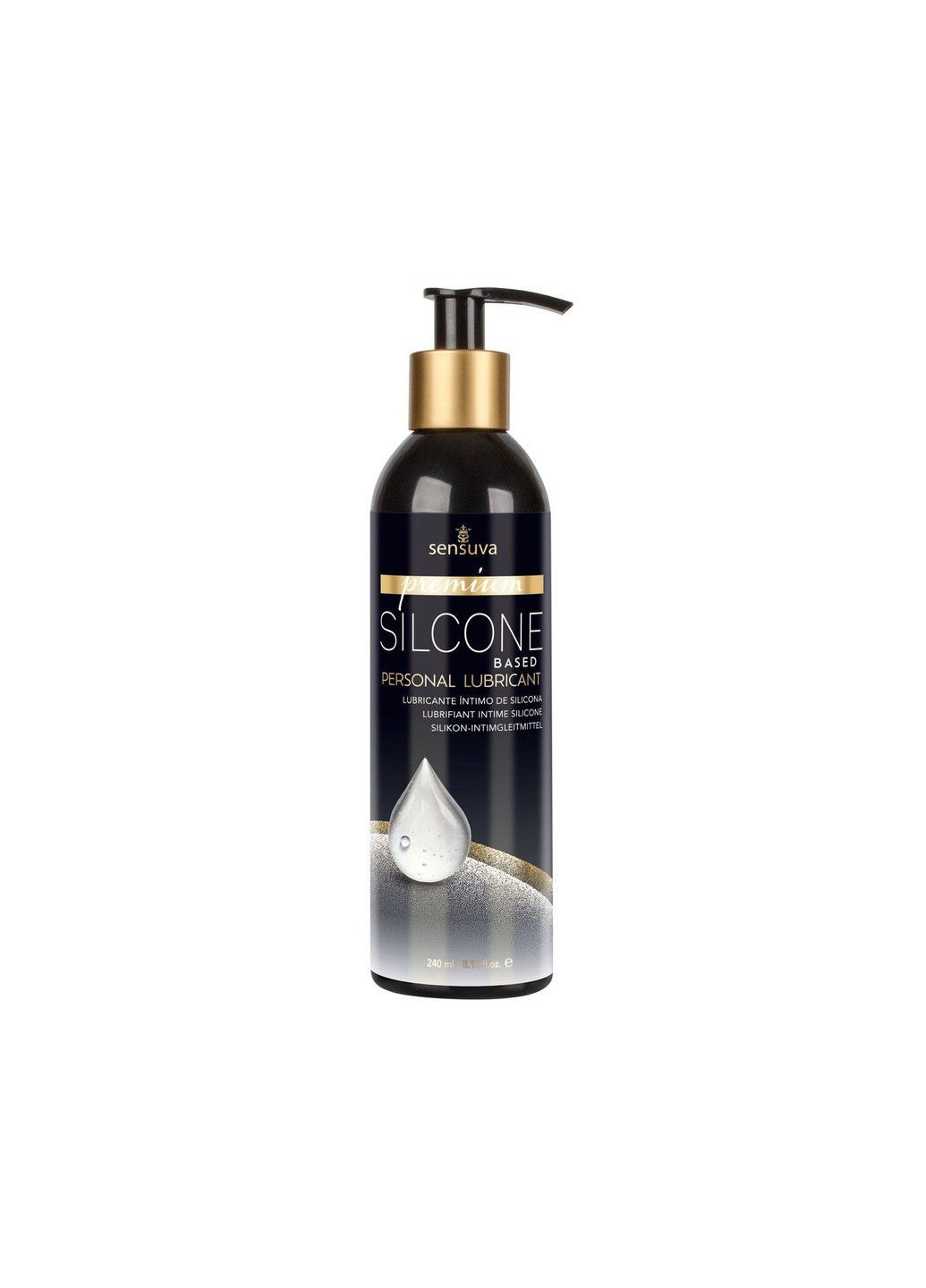 Силіконова змазка Premium Silicone 240 мл без гліцерину парабенів ментолу універсальний лубрикант Sensuva (322740199)