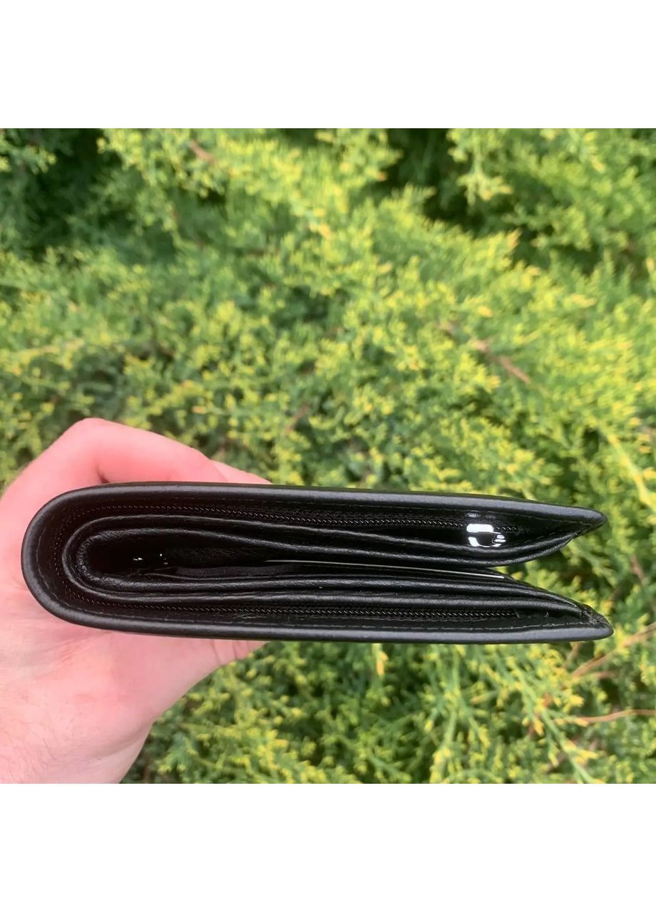 Мужкой кожаный кошелек черный (929ДК) No Brand гаманець (362577372)