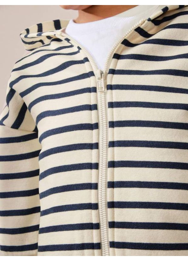 Худі на флісі Ecru/Stripe Next Trend 7206~01 (358203175)