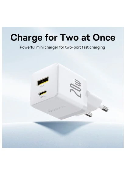 Зарядний пристрій Palm Fast Charger C+U 20W moon white (P10111608213-00) Baseus (396870923)