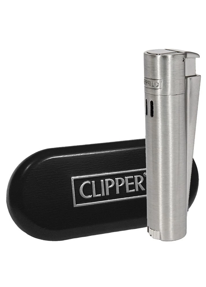 Турбо Зажигалка Металлическая Metal Turbo Jet Silver Clipper (369667554)