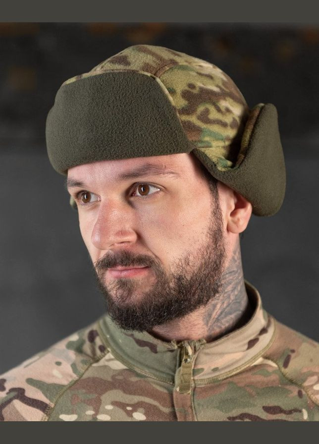 Тактическая зимняя шапка ушанка мультикам No Brand (313403208)