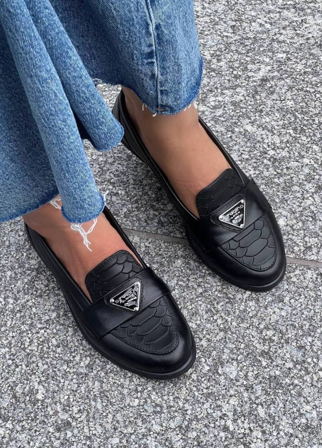 G-Aira Лоферы женские кожаные лоферы черный з натуральная кожа, украина — демисезон (317752990)