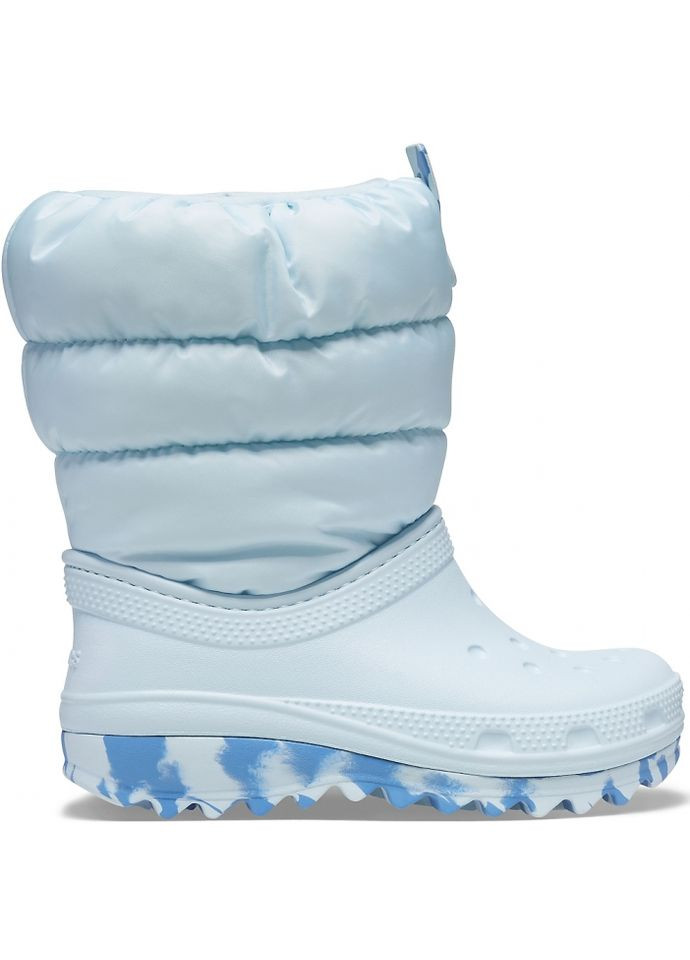 Зимние зимние сапоги детские kids classic neo puff boot mineral blue 207684 Crocs