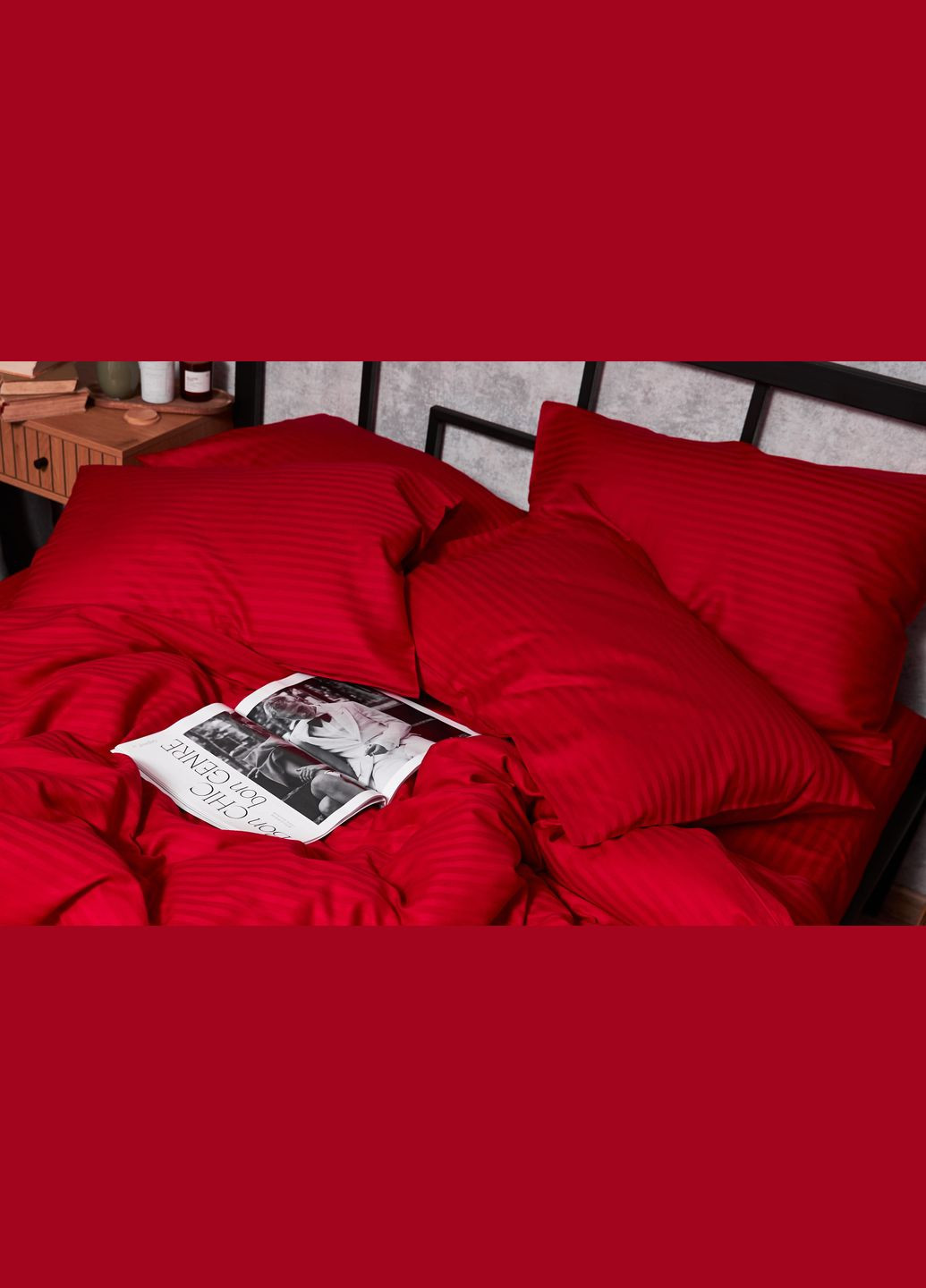 Набір наволочок Satin Stripe 40х40 2 шт (MS-840000420) Moon&Star Stripe Red (289715392)