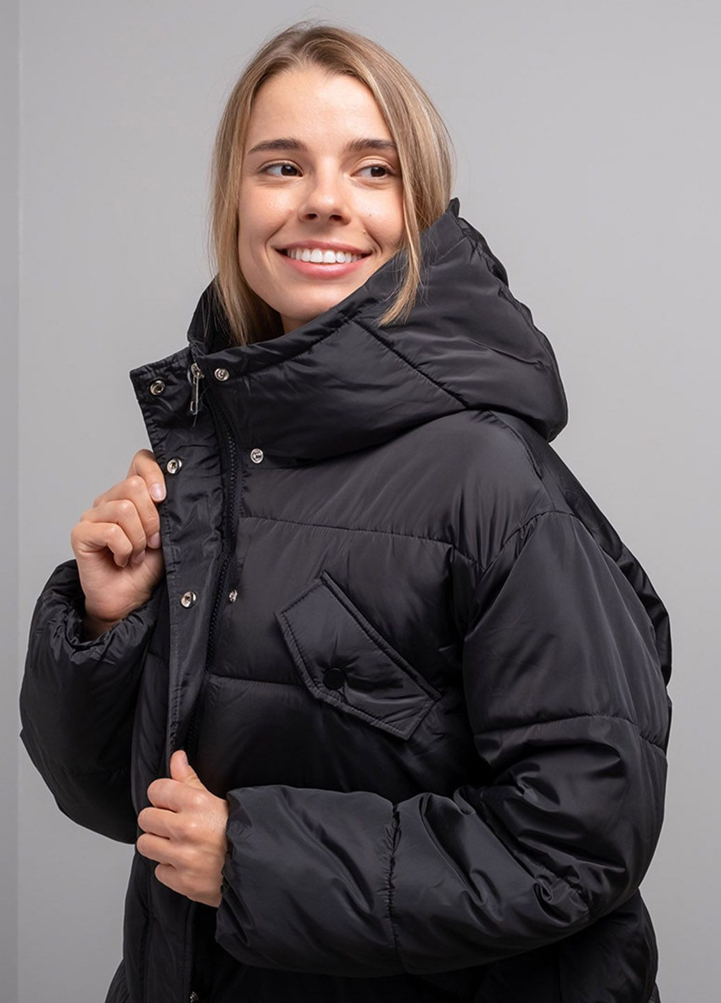 Чорна демісезонна куртка жіноча 340852 Power