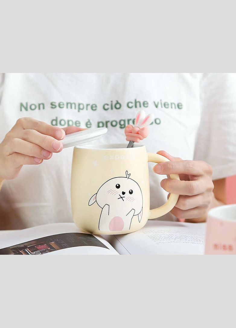 Кружка заварочная с ложкой Expe 6815 450 мл желтая BonaDi (318339260)