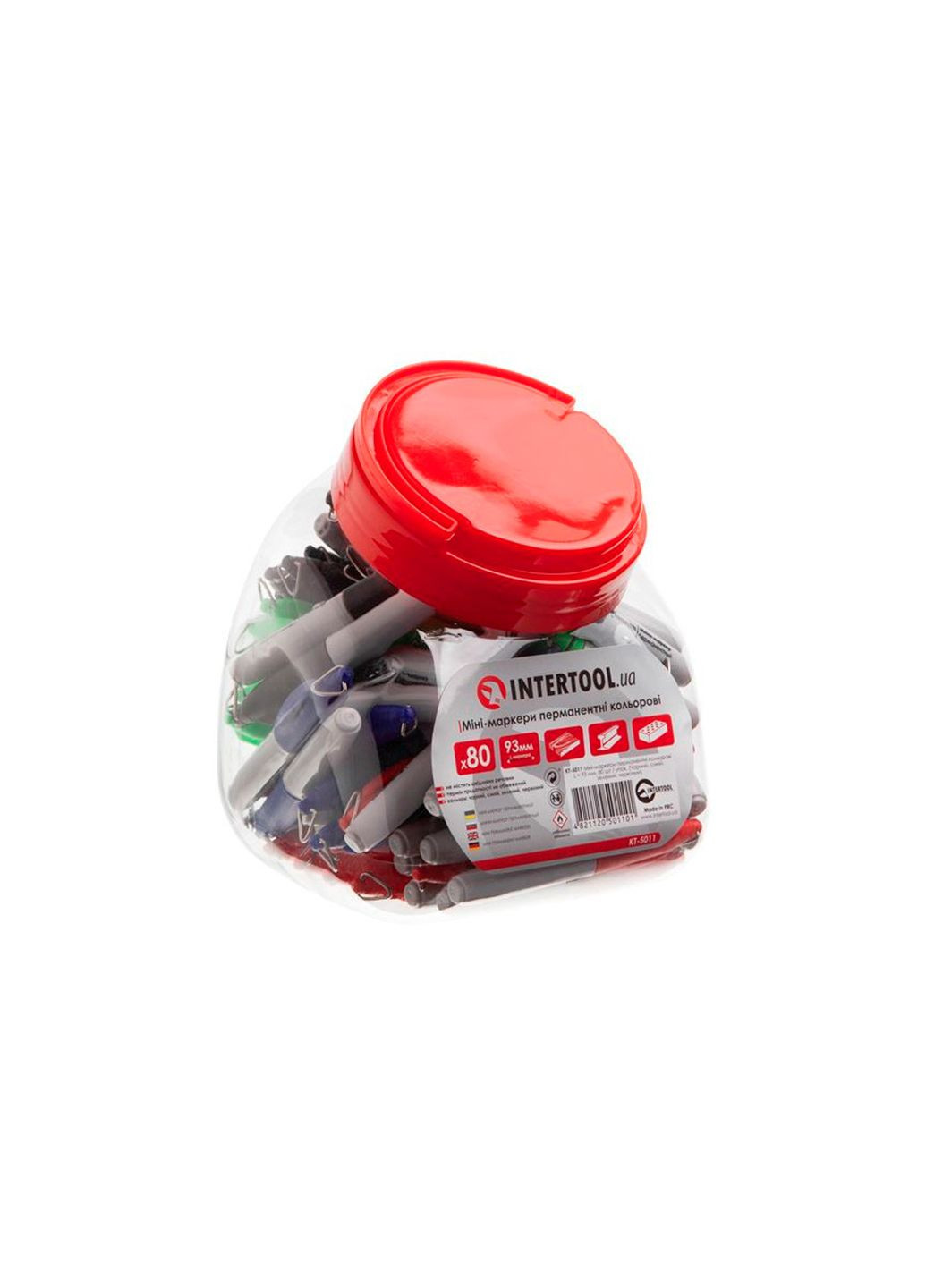 Маркер перманентный 93 мм для различных поверхностей (80 шт.) Intertool (361152571)