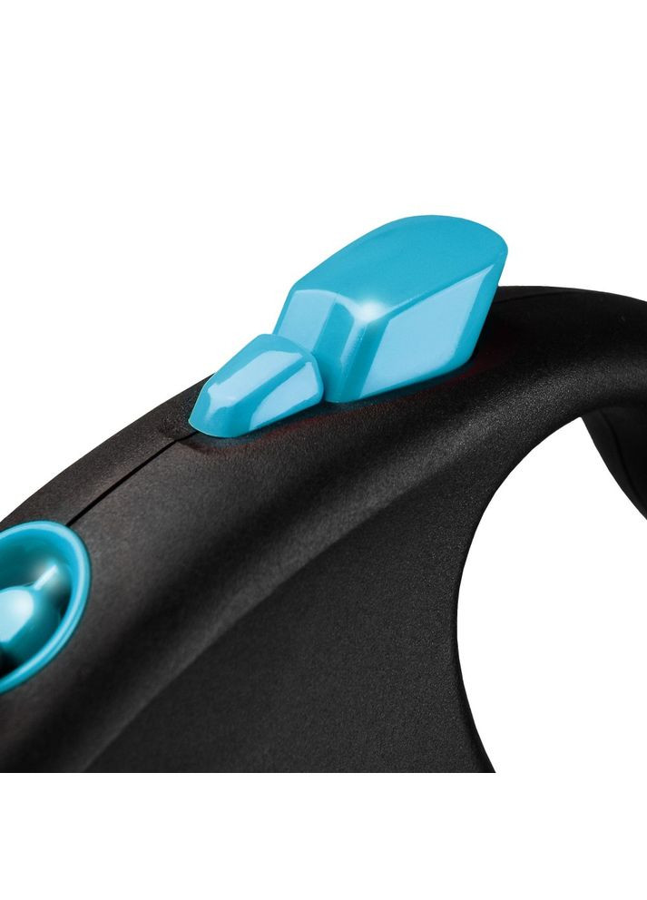 Повідець-рулетка для собак Black Design стрічка синя розмір L 5 м/50 кг Flexi (372504758)