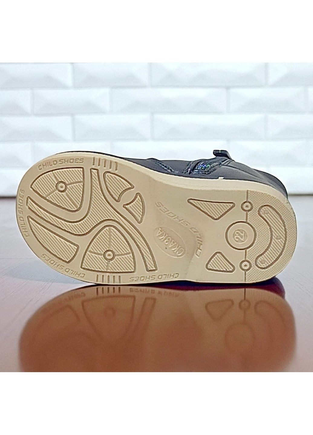 Синие повседневные осенние демисезонные утепленные ортопедические ботинки для девочки на флисе казка L&D