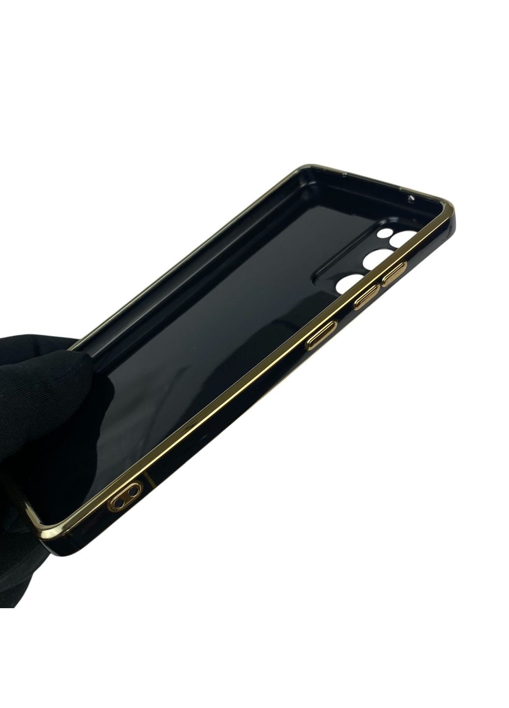 Чехол для Galaxy S20 FE SM-G780G с кольцом-подставкой с золотой окантовкой на самсунг с20 фе черный gs1 Samsung (366231922)