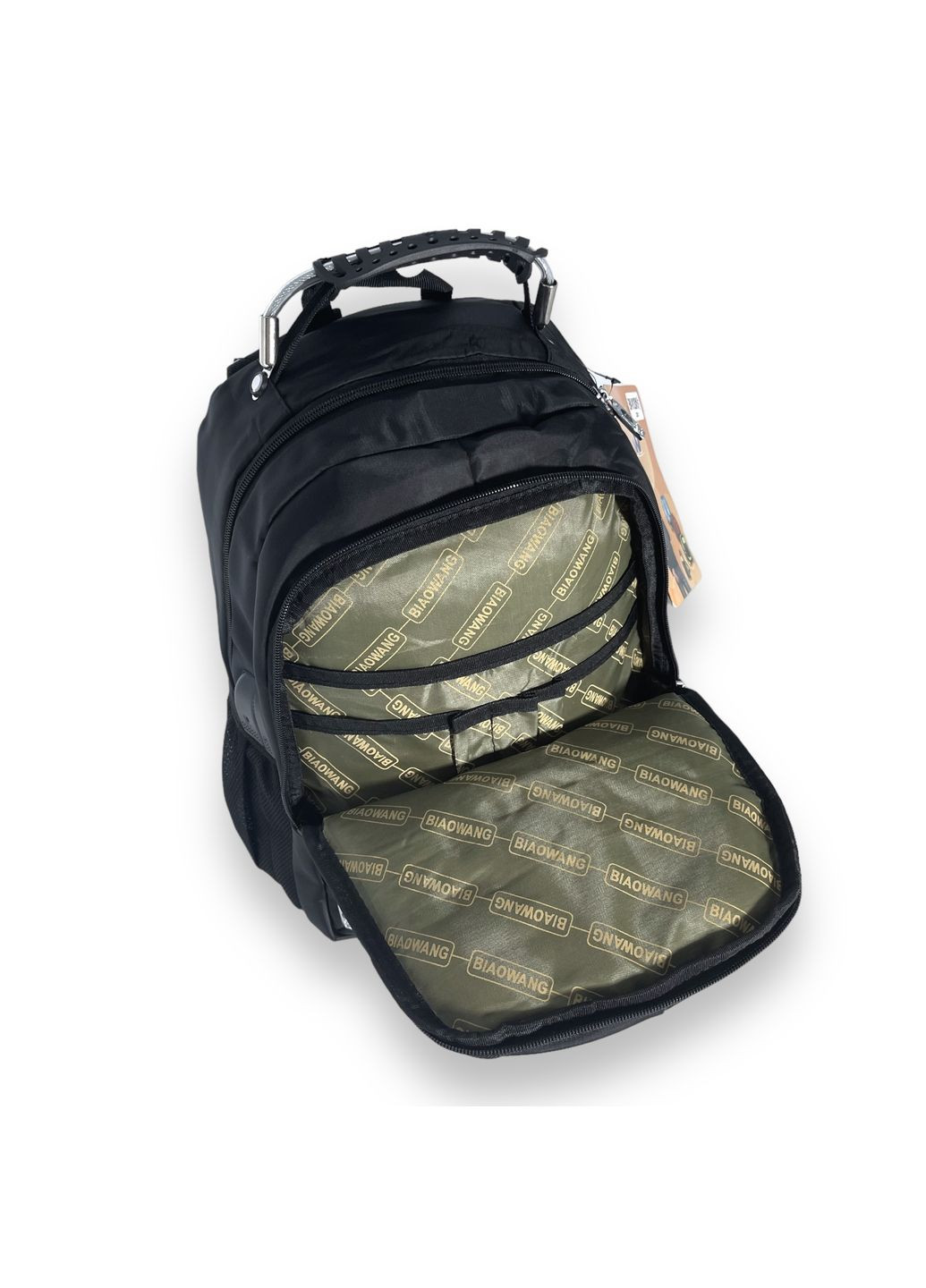 Рюкзак міський, 15 л, два відділення, фронтальні кишені, USB+2 кабелі, розмір 37*27*15см, чорний Biao Wang (285814738)