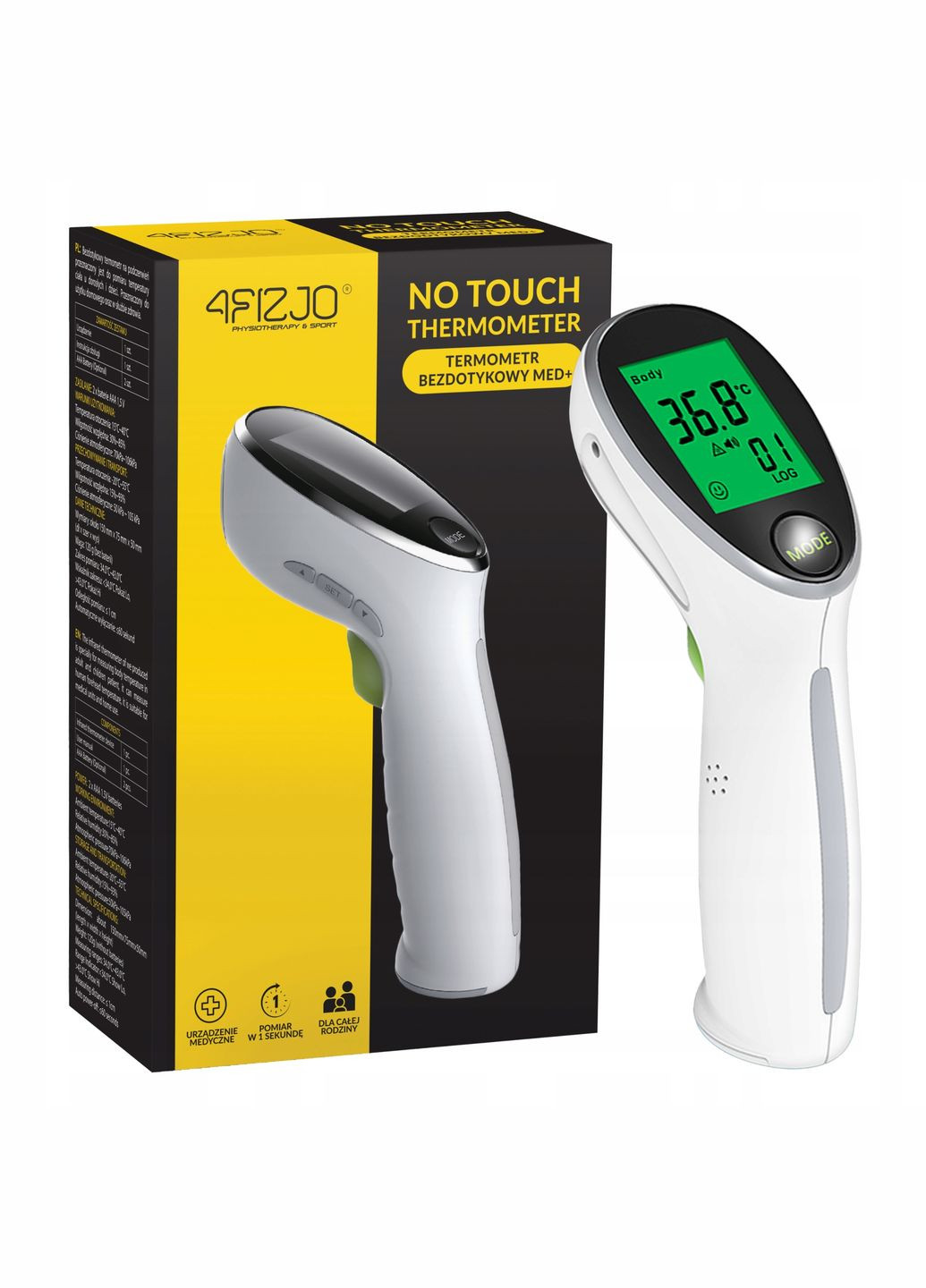 Термометр безконтактний MED+ інфрачервоний (P5905973402064) 4FIZJO P-5905973402064 (315348571)