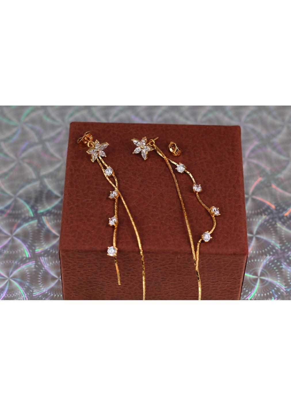 Сережки гвоздики в'юн 11 см золотисті love-shopping Xuping Jewelry (354657680)