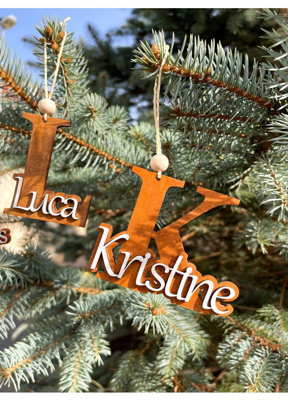 Ялинкова прикраса - ініціал з іменем WittleWood (369729961)