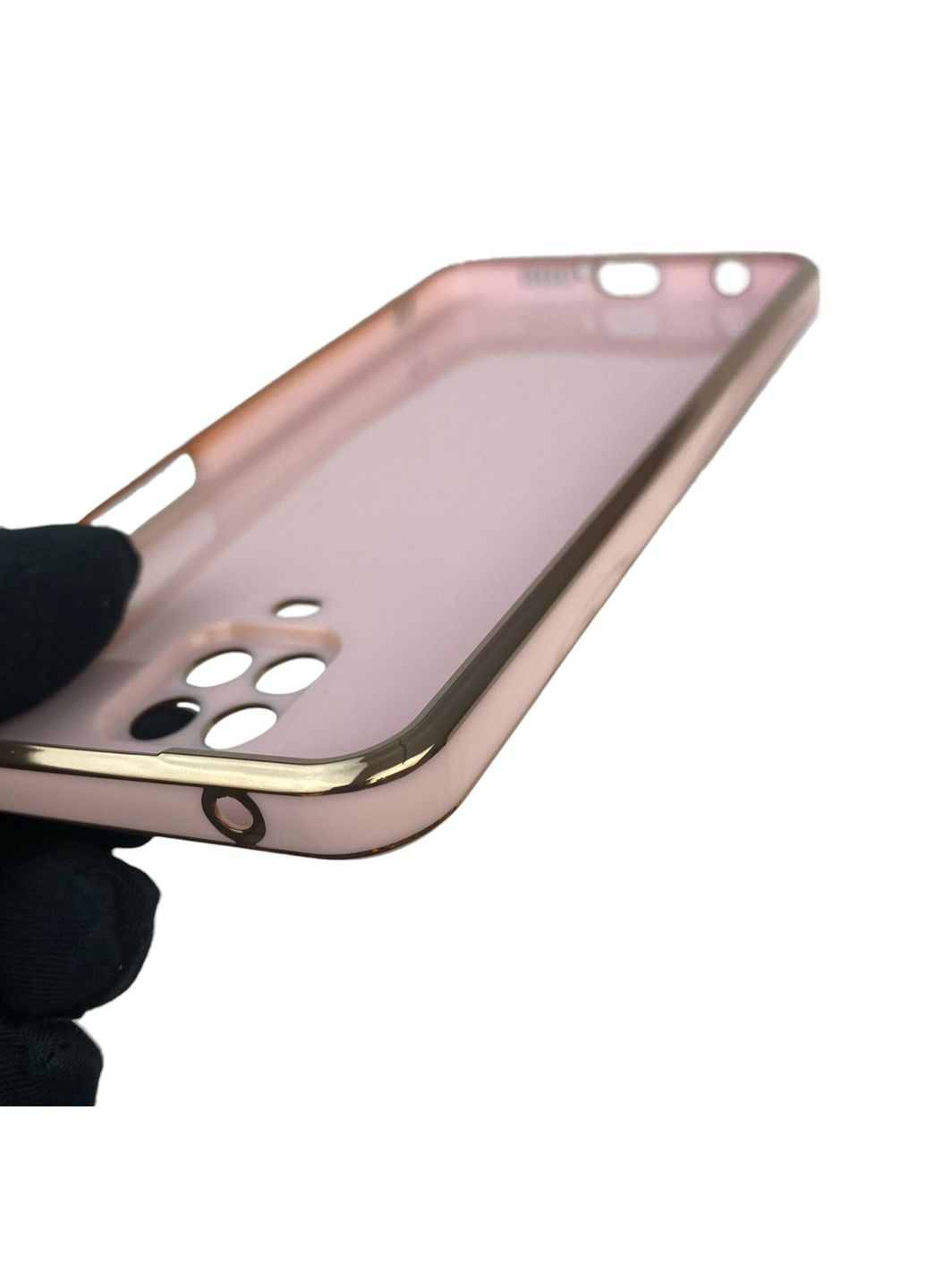 Чехол для Redmi Note 9 Pro с защитой камеры с золотой окантовкой на редми нот 9 про пудровый gs1 Xiaomi (366234292)